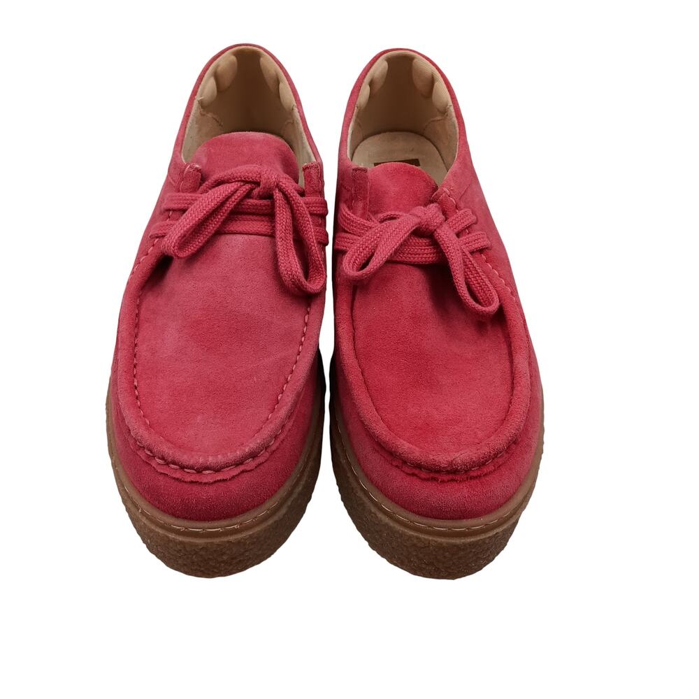 HUSP PUPPIES Bridget Pink Lemonade Suede Crepe Sole - Size 8 - Picture 3 of 14